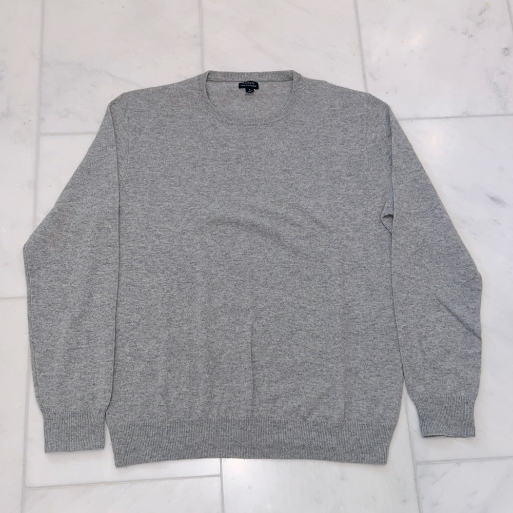 J.Crew - 100% Cashmere Sweater - Crewneck Size Large - Grey